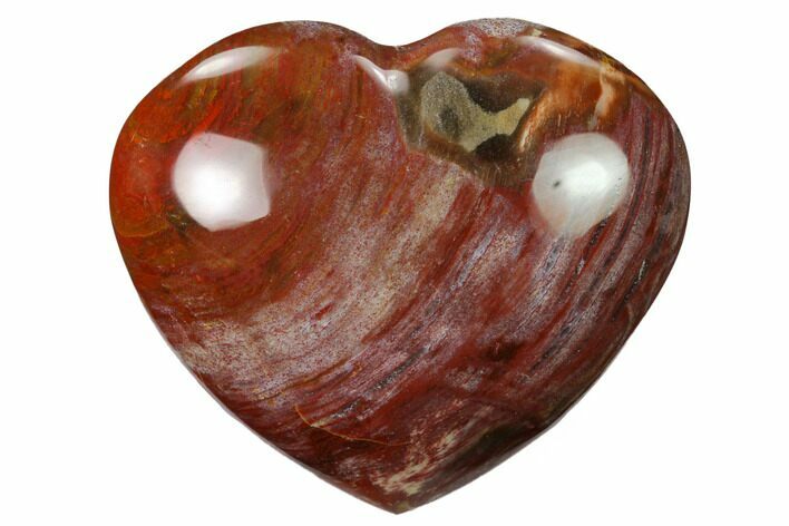 Polished Triassic Petrified Wood Heart - Madagascar #139984